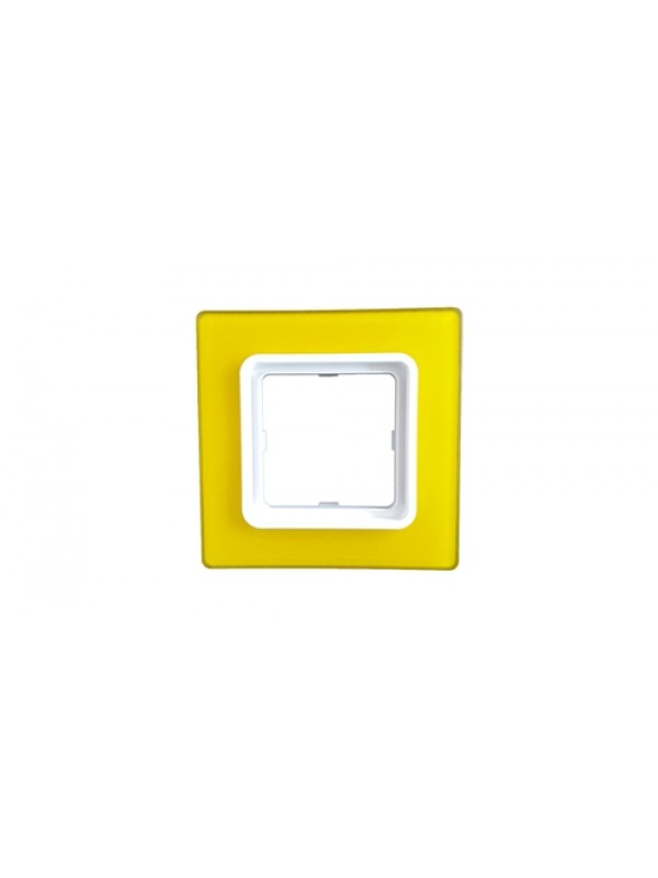 Rama Barva pentru 1 aparat, lemon, Hager cod 29000106